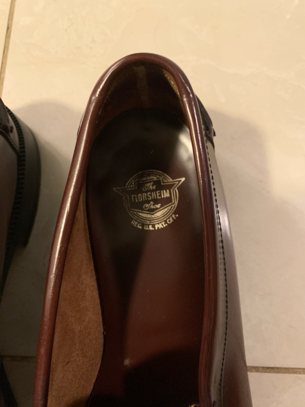 Classic Men's Penny Loafers in Dark Burgundy - Picture 2 of 5